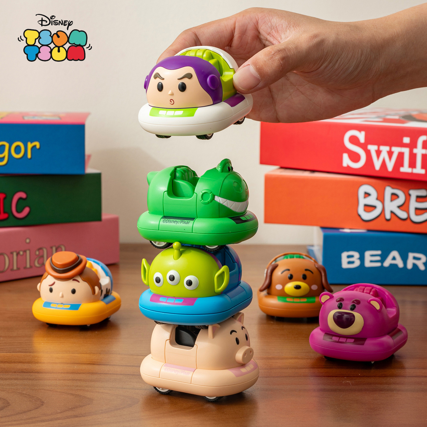 野想迪士尼米奇碰碰车双回力车积木益智拼装玩具总动员圣诞礼物细节图