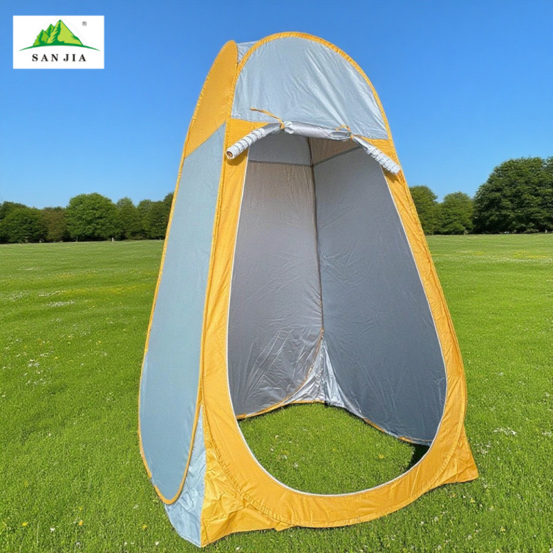 Outdoor hand-thrown bath tent, camping shower changing tent, warm and thick portable camping mobile toilet details Picture