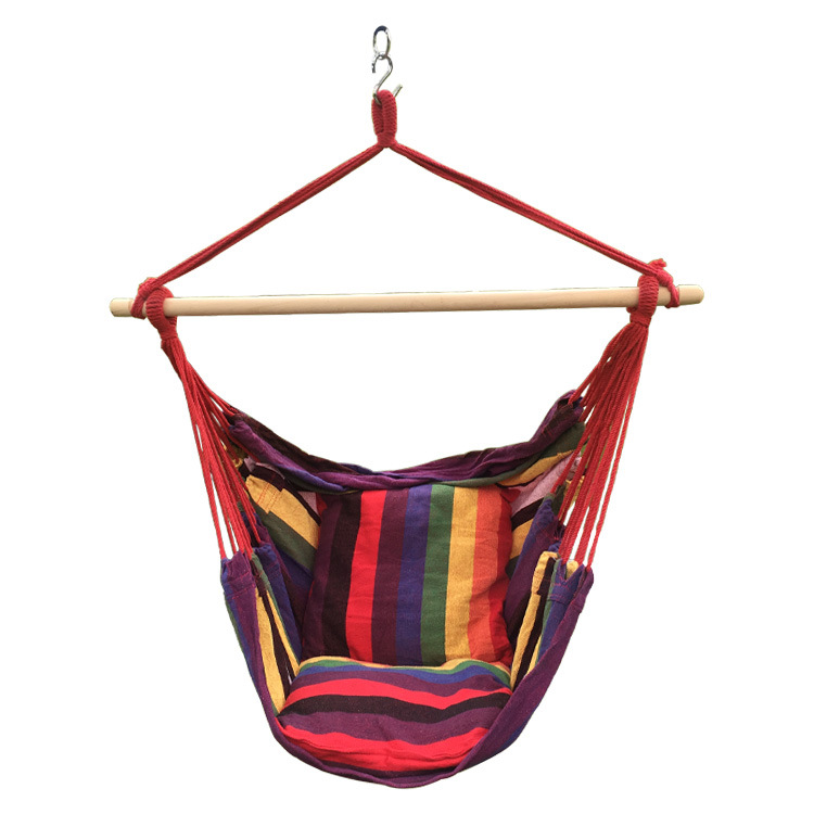 帆布吊椅儿童秋千木棒吊椅防侧翻户外吊椅秋千吊篮帆布吊床细节图