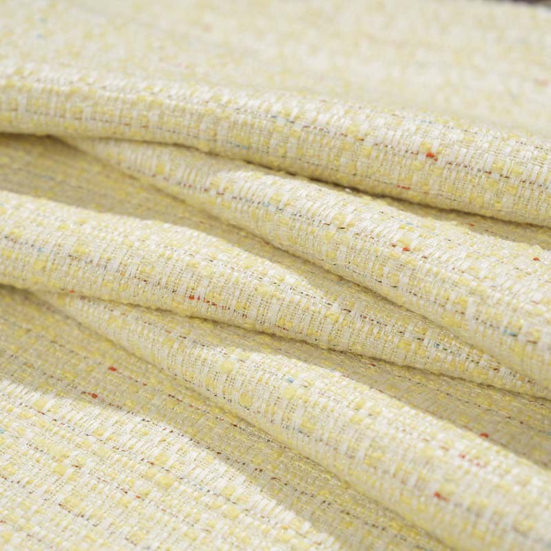 Mokashi's chanel-style tweed fabric, candy, color-blocking woven fabric, bags, women's coats, suits, accessories and fabric Application Scenario