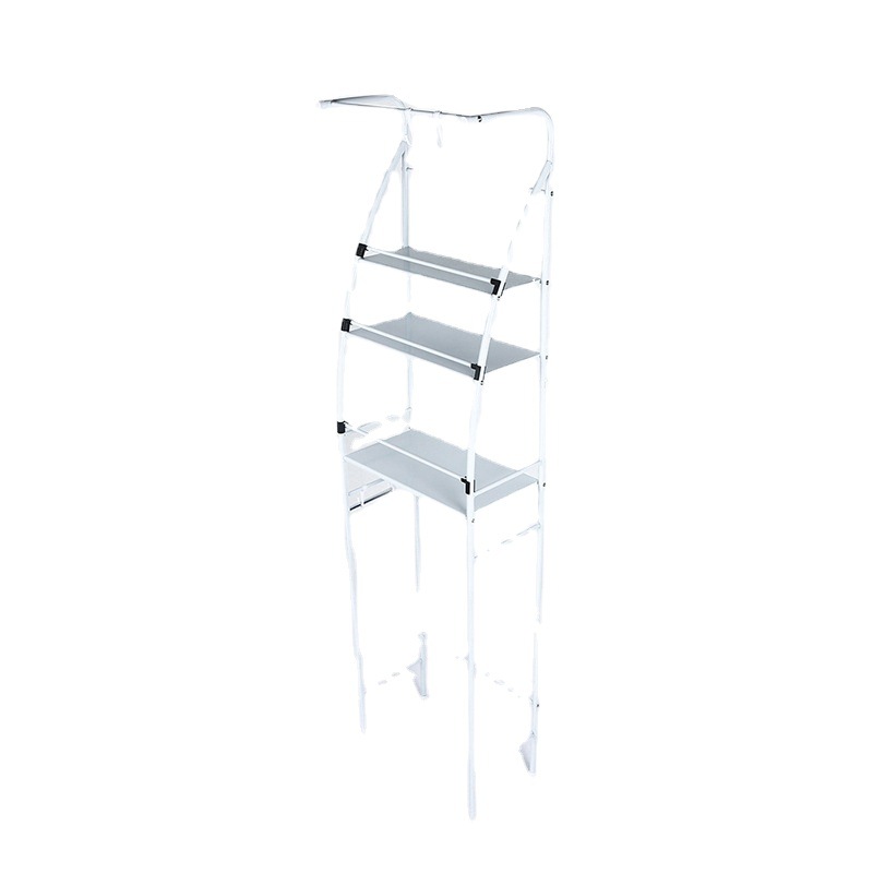 Floor-standing toilet stand, simple indoor storage rack for home use, no need for drilling, washing machine, bathroom, toilet storage rack Item Picture