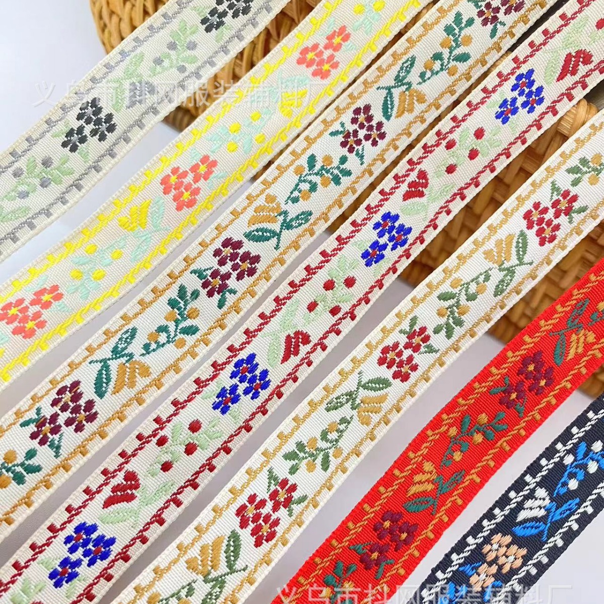 1.7cm ethnic-style jacquard webbing, DIY accessories for ethnic clothing, embroidery webbing, direct supply from the manufacturer