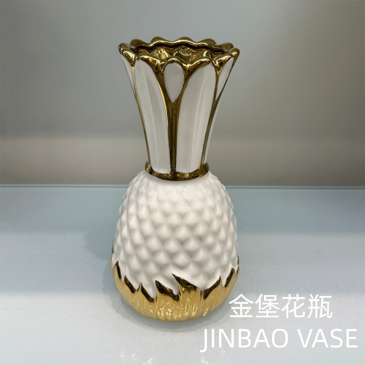 New European-style ceramic vase three-piece set for home living room decoration, flower arrangement, dried flowers, flower vases and decorative items Specification image