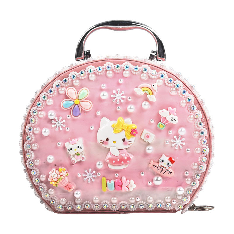 2025 New handmade diy makeup bag, handbag, cream doughnut bag, children's handmade material bag, toy Item Picture