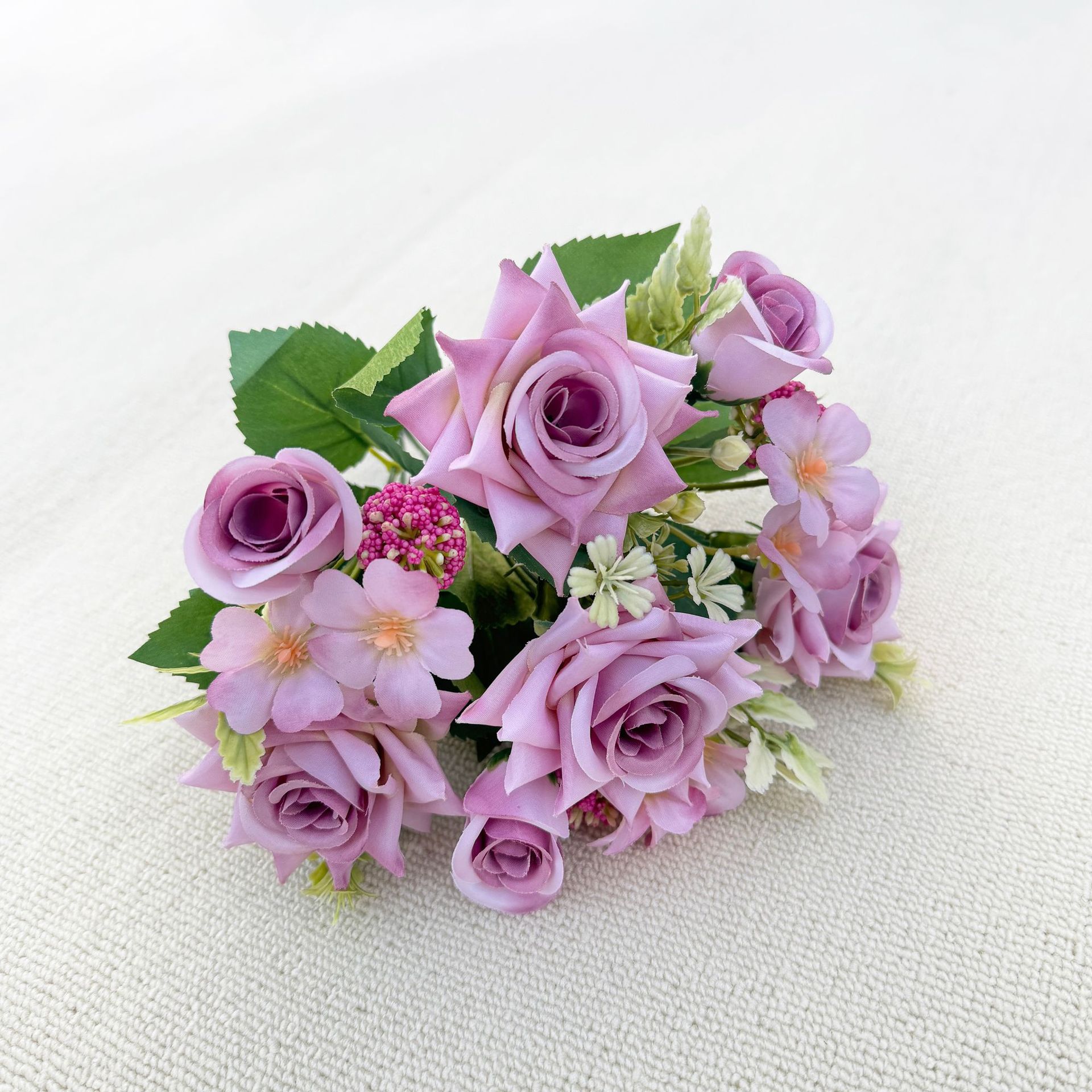 仿真花DIY发饰配件/仿真花/5朵塑膠花/假花/假花批发细节图