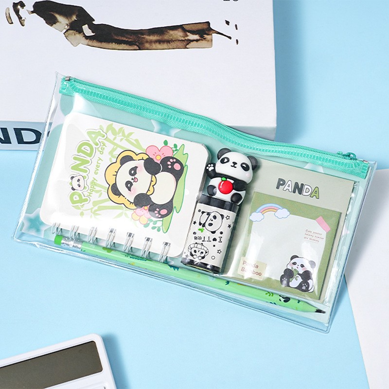 Cartoon stationery set gift box, high appearance level pen case notebook combination, student supplies, cross-border stationery set wholesale Specification drawing