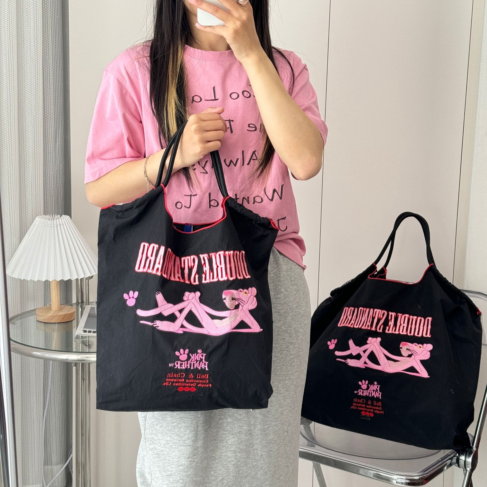 高级感秋冬季托特包女生刺绣手拎包大容量小众斜挎便携手提单肩包