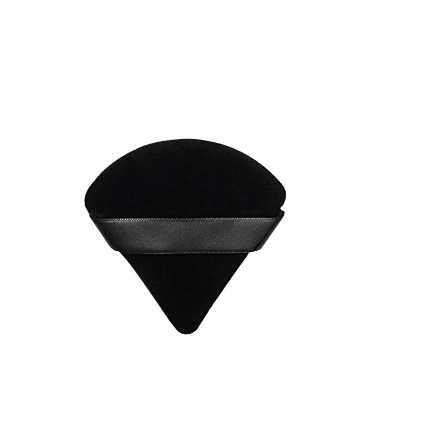 植绒粉扑三角形散粉气垫粉饼蜜粉干粉定妆化妆海绵美妆跨境热销白底实物图