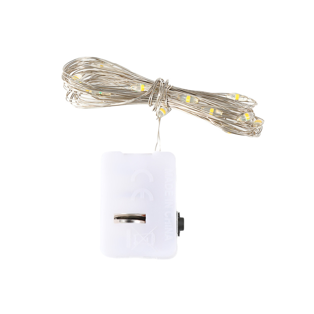 led铜线灯串彩灯三档LED小白盒串灯表白礼盒波波球装饰氛围布置白底实物图