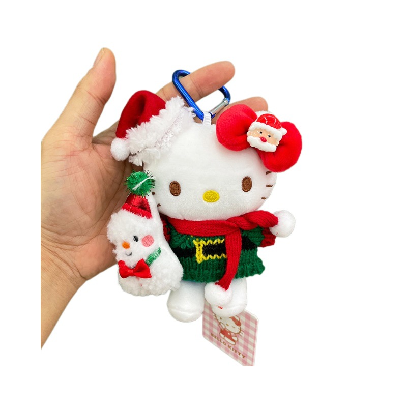 Christmas gift kt cat backpack bag pendant, cartoon cute hellokitty keychain, plush doll pendant Item Picture