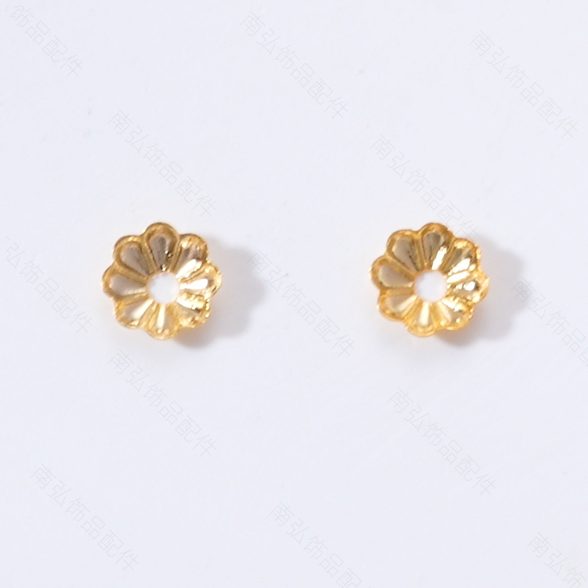 18k high color retention real gold copper plated flower tray bead bead bracelet, multi-loop pearl necklace, DIY accessory, handcrafted jewelry Specification image