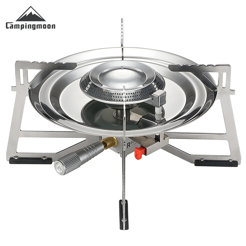 Koman XD-5F Xuan Yan Gas stove features a high-power, pressure-stabilizing burner head, outdoor portable IGT unit, and Xuan Yan stove plate Item Picture