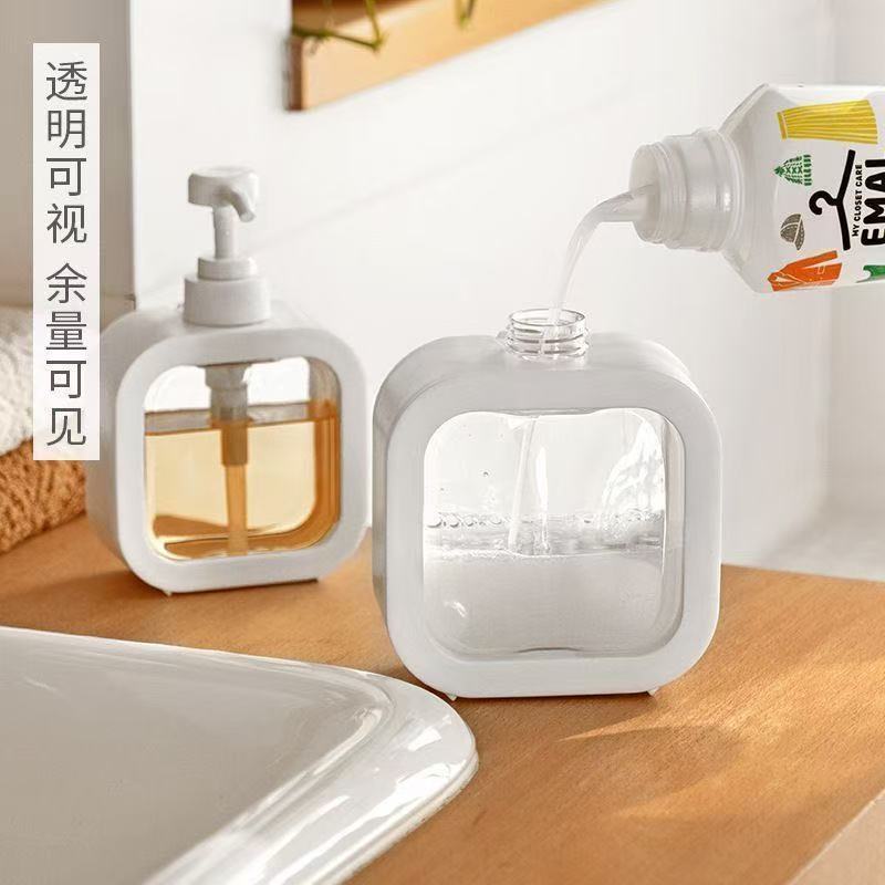 家用透明分装瓶浴室洗手液洗洁精瓶塑料按压式可视乳液分装空瓶子