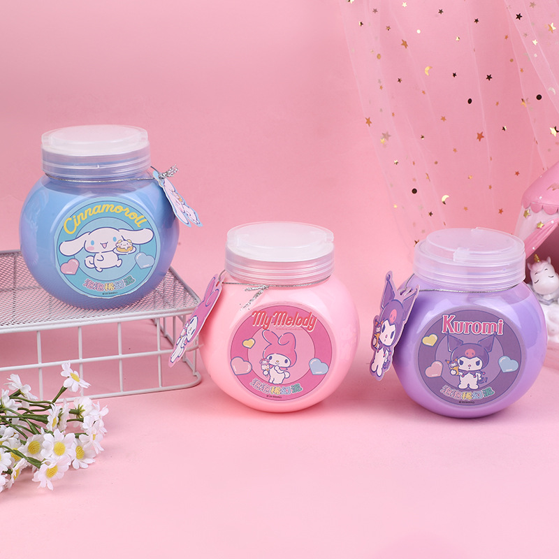Venta al por mayor sanrio familia tonelada tonelada barril burbuja fina fango gran barril color fango sedoso lindo no pegajoso mano niños juguetes details Picture