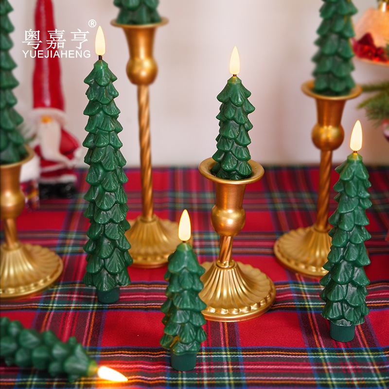 Amazon's best-selling Christmas tree pole wax 10-key remote control pine tree pole wax led electronic candle light Pinecone Halloween details Picture
