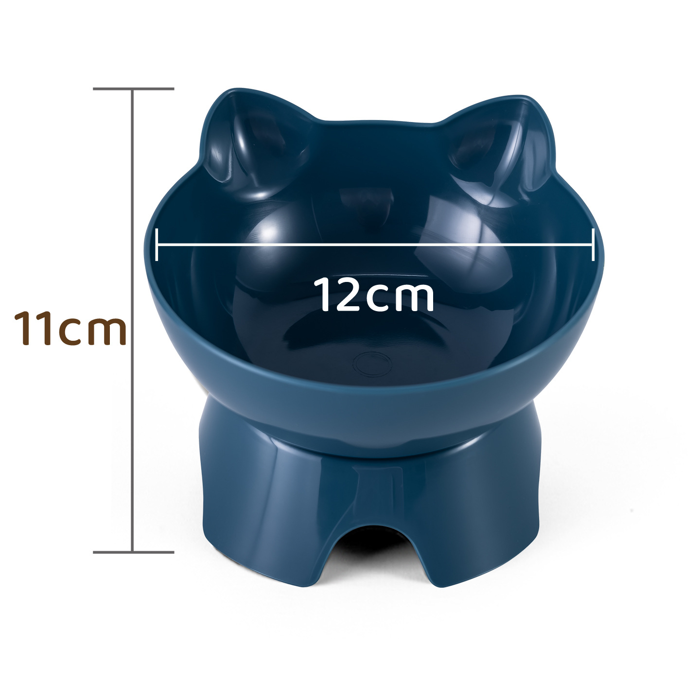 宠物猫碗护颈单碗猫食盆倾斜口猫耳宠物狗碗猫粮碗宠物用品喂食盆白底实物图