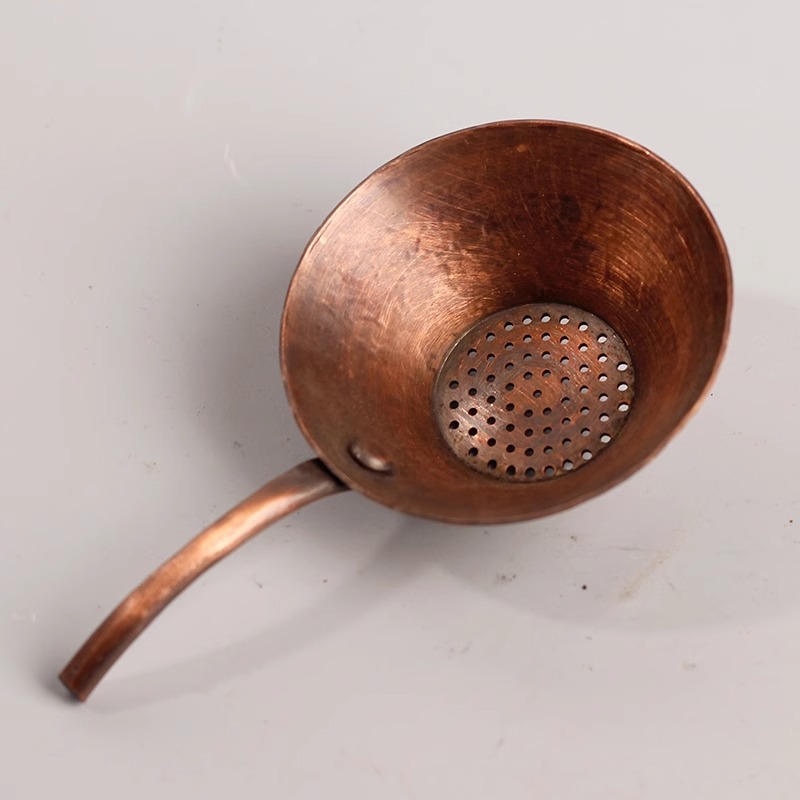 铜制漏勺不锈钢过滤网厨房神器沥水神器耐用防锈