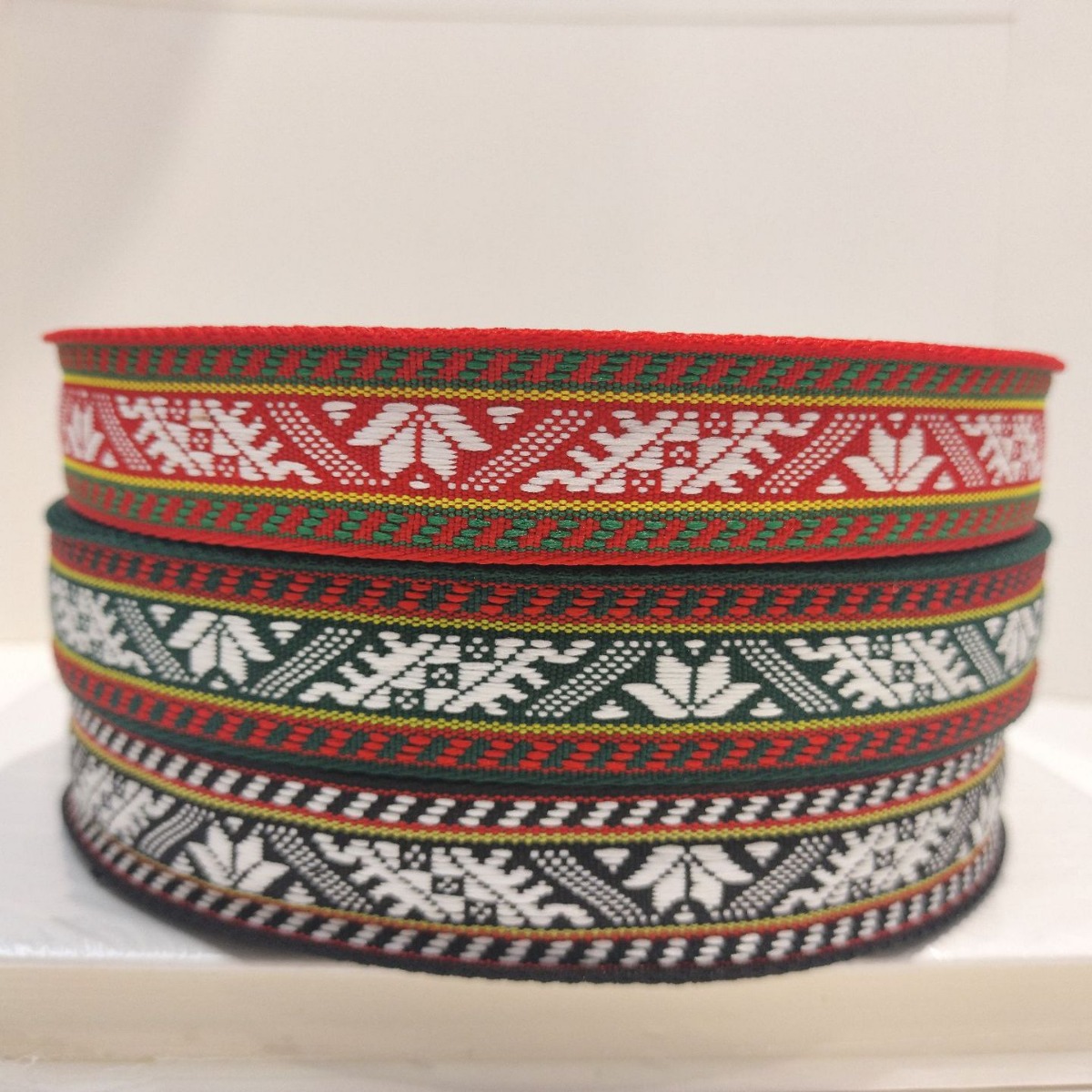 En stock 2.5cm sarga flores y hierbas hecho a mano DIY arcos correas adornos para el pelo tocados bolsas tiras laterales caja de regalo cinta de embalaje