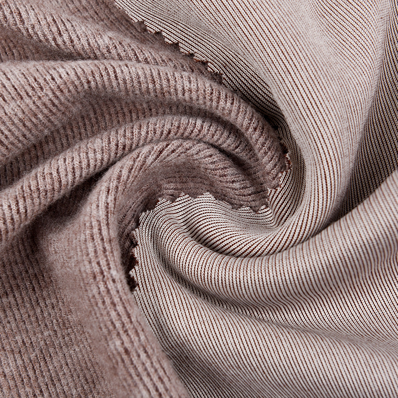 280克仿羊绒超细条绒毛弹力布加厚打底衫毛衣面料源头工厂产品图