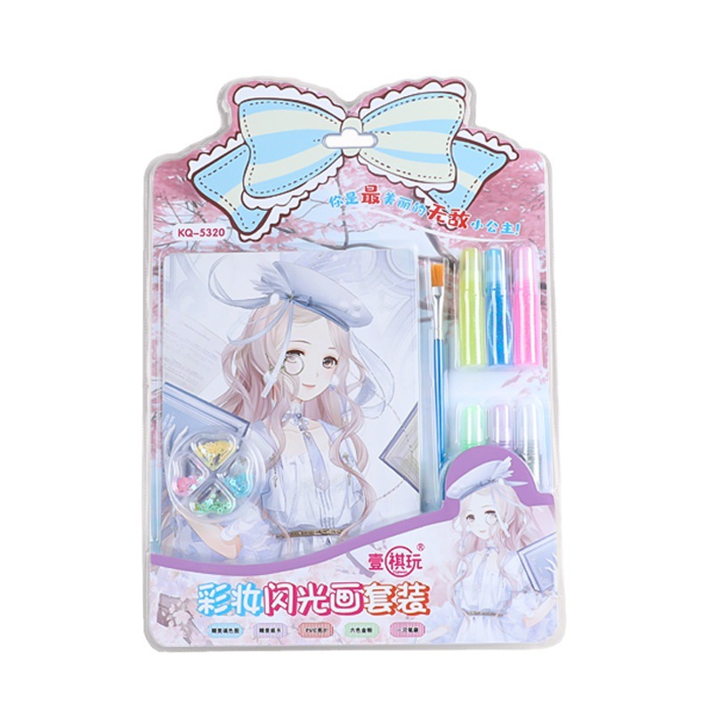 Parent-child interaction, charming makeup, shining creative goddess, graffiti, children's DIY cognition, hands-on DIY coloring toys Item Picture