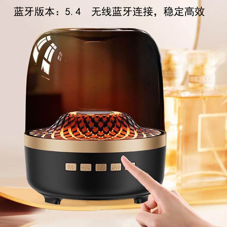 Cross-border e-commerce Bluetooth speaker, home wireless glass RGB lighting, portable desktop small subwoofer speaker Specification image