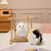 Stress-relieving Cat Tuantuan series pendant dolls, simulated cat figurines, plush children's toys, keychains wholesale details Picture