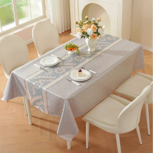 New tpu dyed jacquard tablecloth with a light luxury and high-end feel, waterproof and oil-resistant tablecloth with an atmospheric atmosphere, covering fabric, coffee table and dining table details Picture