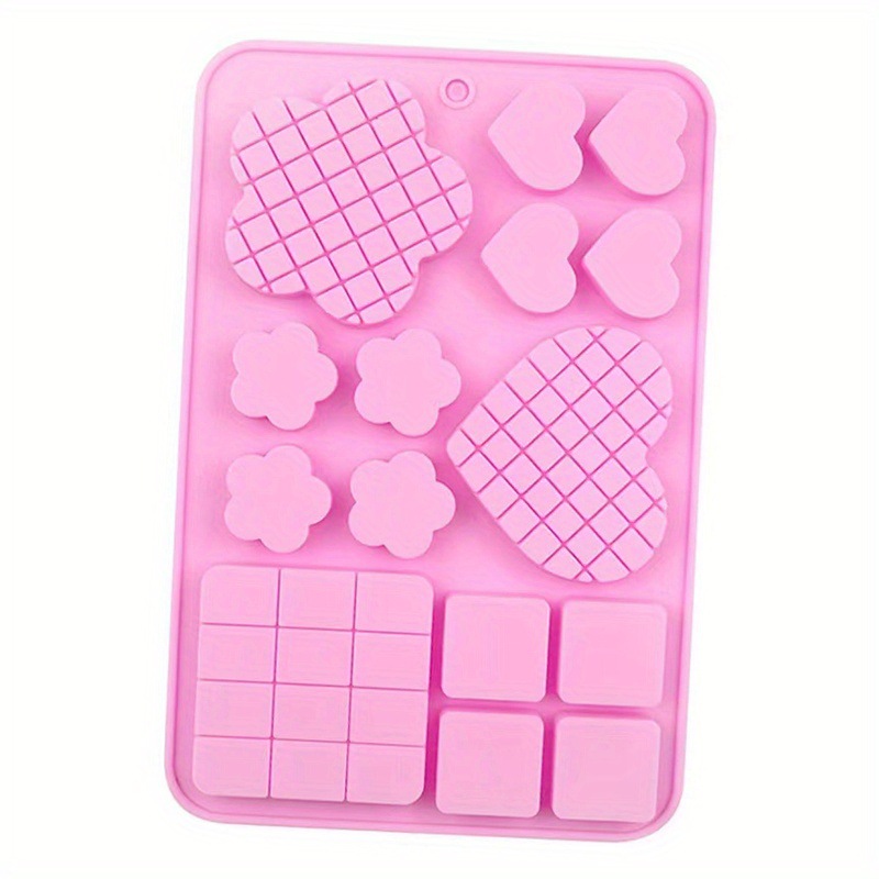 婴幼儿辅食模   硅胶心形软糖饼干蛋糕棒冰果冻DIY巧克力装饰糖果烘焙模白底实物图