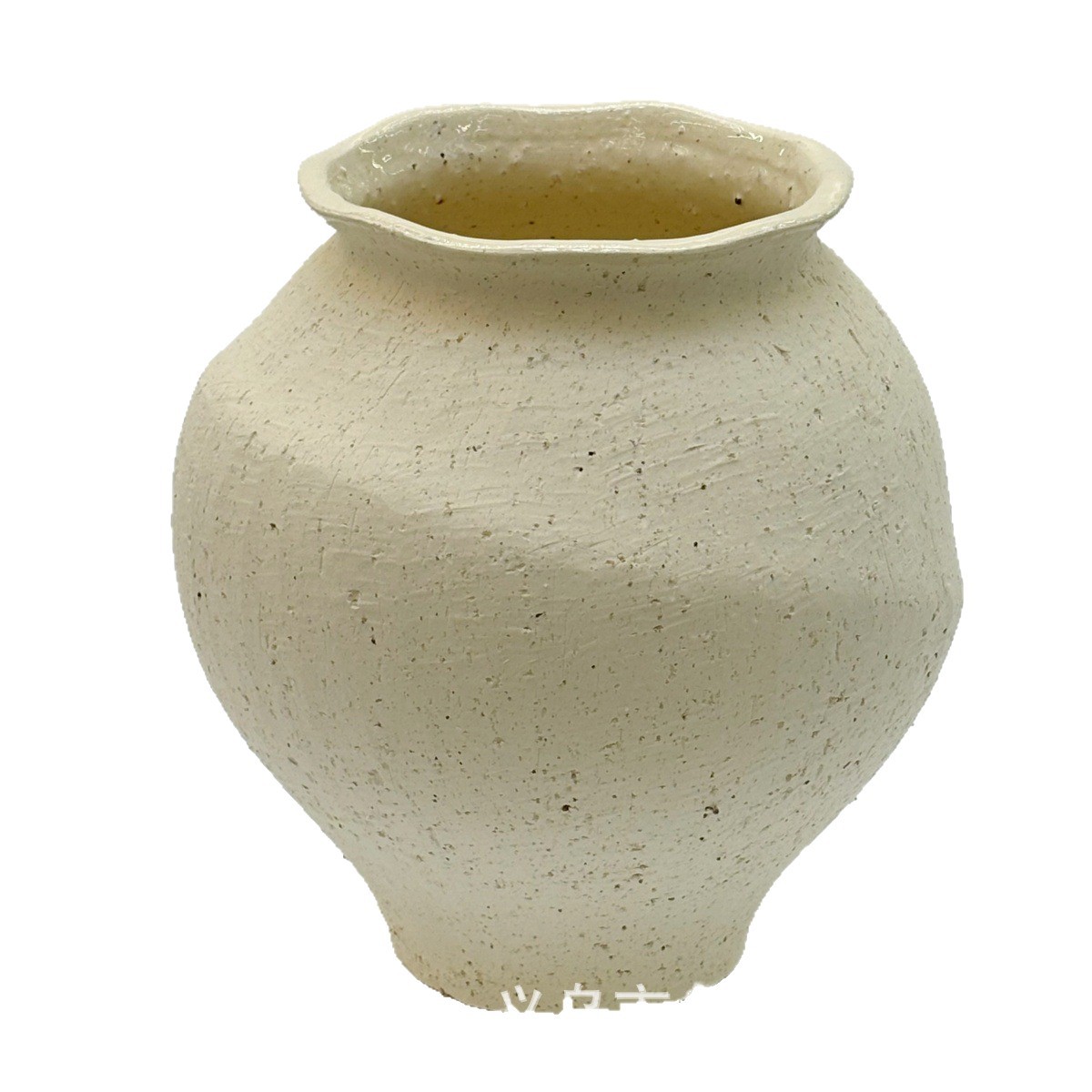 Wabi sabi viento arroz blanco cerámica floral vintage cerámica gruesa textura hotel modelo cuarto mobiliario botella Item Picture