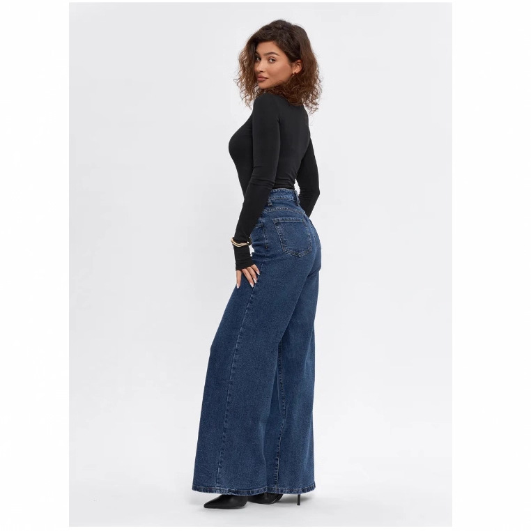 Russian clothing export women's 2025 new wide-leg jeans autumn collection cross-border OZON/WB stock consignment Specification image