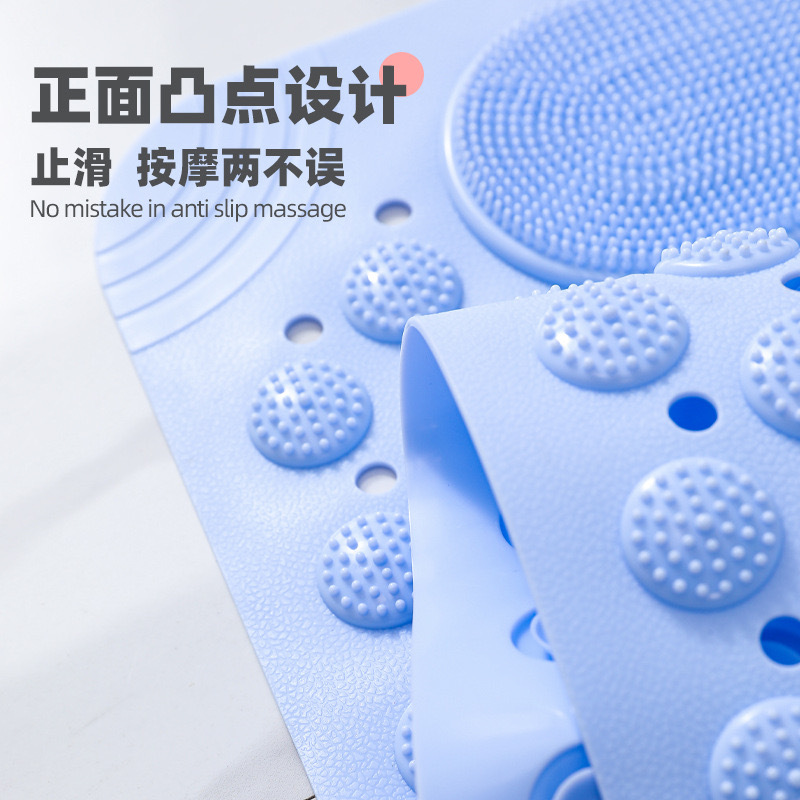 Summer special bathroom anti-slip mat, square household massage foot mat, bathroom washable bathtub mat, plastic floor mat Specification image