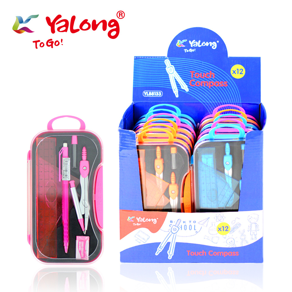 Yalong Cross-border 7pcs Mathematical Geometry Compass Set, Ruler Set, Protractor Set Application Scenario