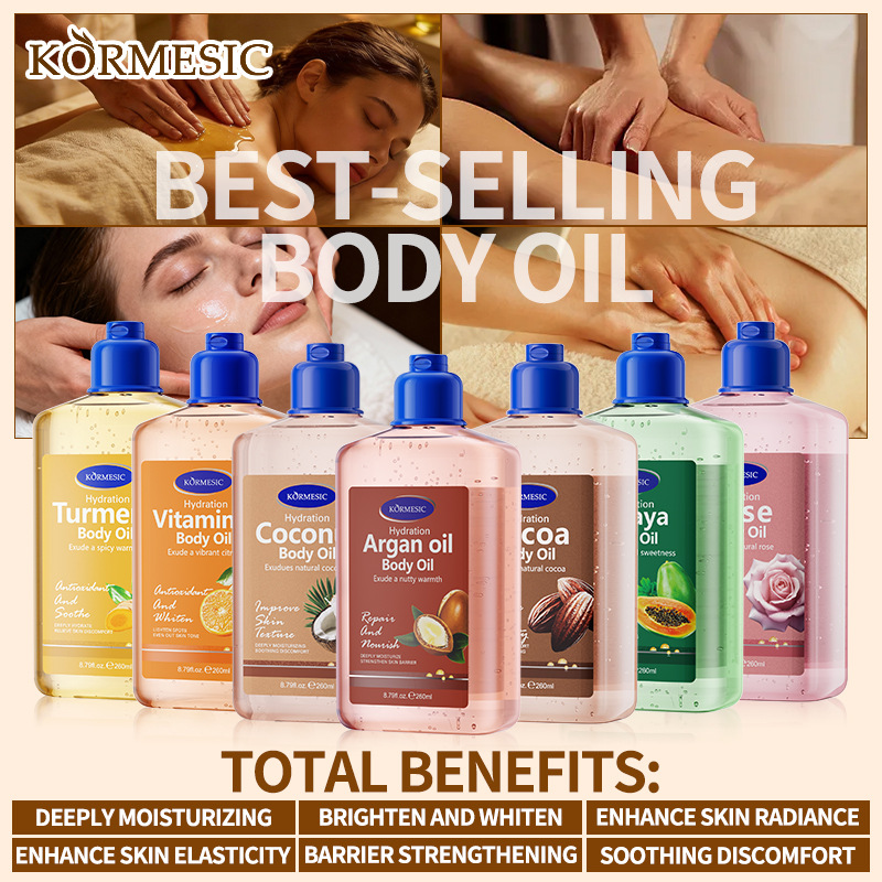 Foreign trade coconut Body oil: Hydrating, moisturizing, anti-dryness, non-sticky, body care