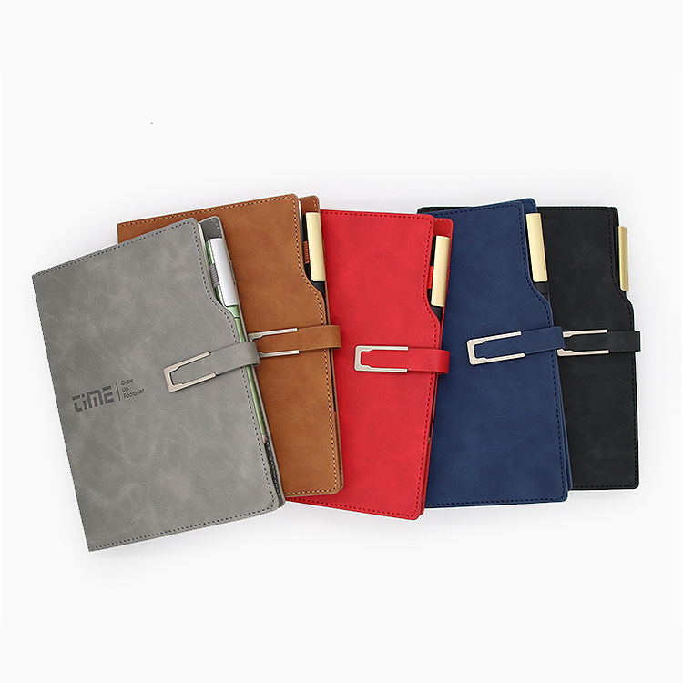 Yalong Cross-border's best-selling 5-color A5 leather cover 80g high-quality offset paper student work grid notebook