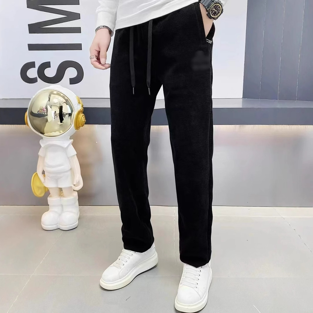 2025 Men's sportswear pants, casual skinny pants, trendy brand pants, fashionable slim-fit pants in stock, versatile and trendy casual pants