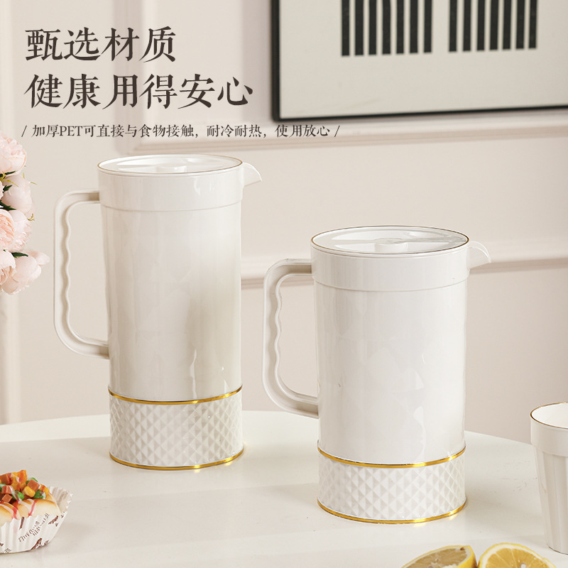 跨境批发PET塑料冷水壶冰茶饮料水果汁壶超大容量凉水壶杯外贸批发