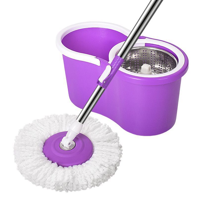 Cross-border supply of fige-shaped bucket rotating mops, household hand-wash stainless steel basket mops, and manual rotating mop sets Item Picture