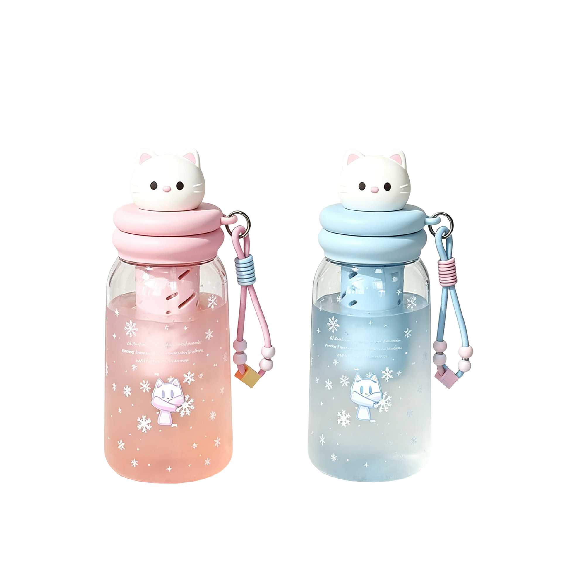 Dunhuang Cultural and creative cute cat-shaped mini luminous book lamp, children's small toy lamp, water cup style plastic water cup Item Picture