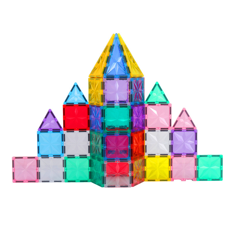 Diamond-faced starry window magnetic sheet toy, educational assembly block building block, children's intelligence toy for 3-7 years old Item Picture
