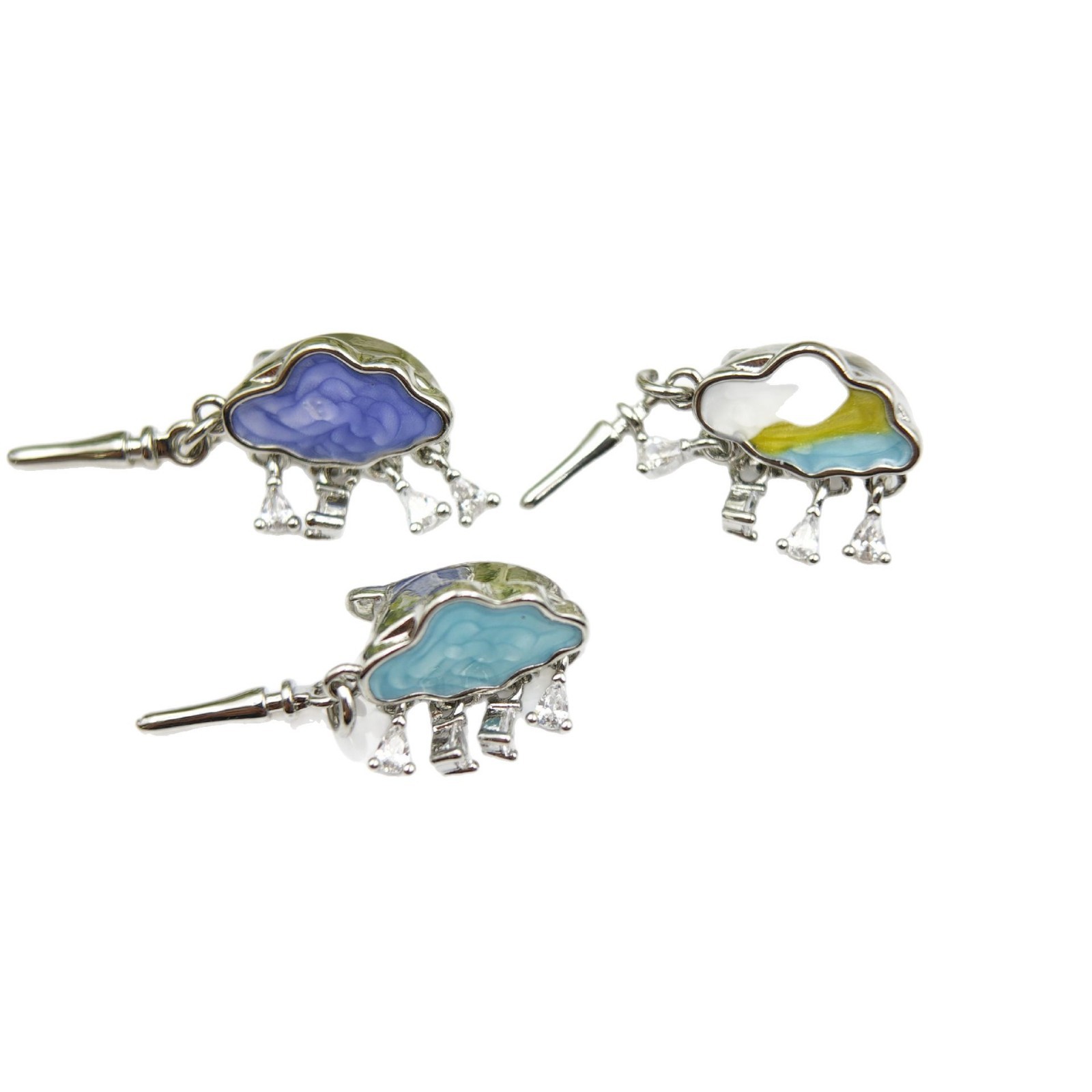 Pearl necklace, ingot clasp, colorful cloud oil drop plating, 18kDIY jewelry, necklace clasp, accessory clasp Item Picture