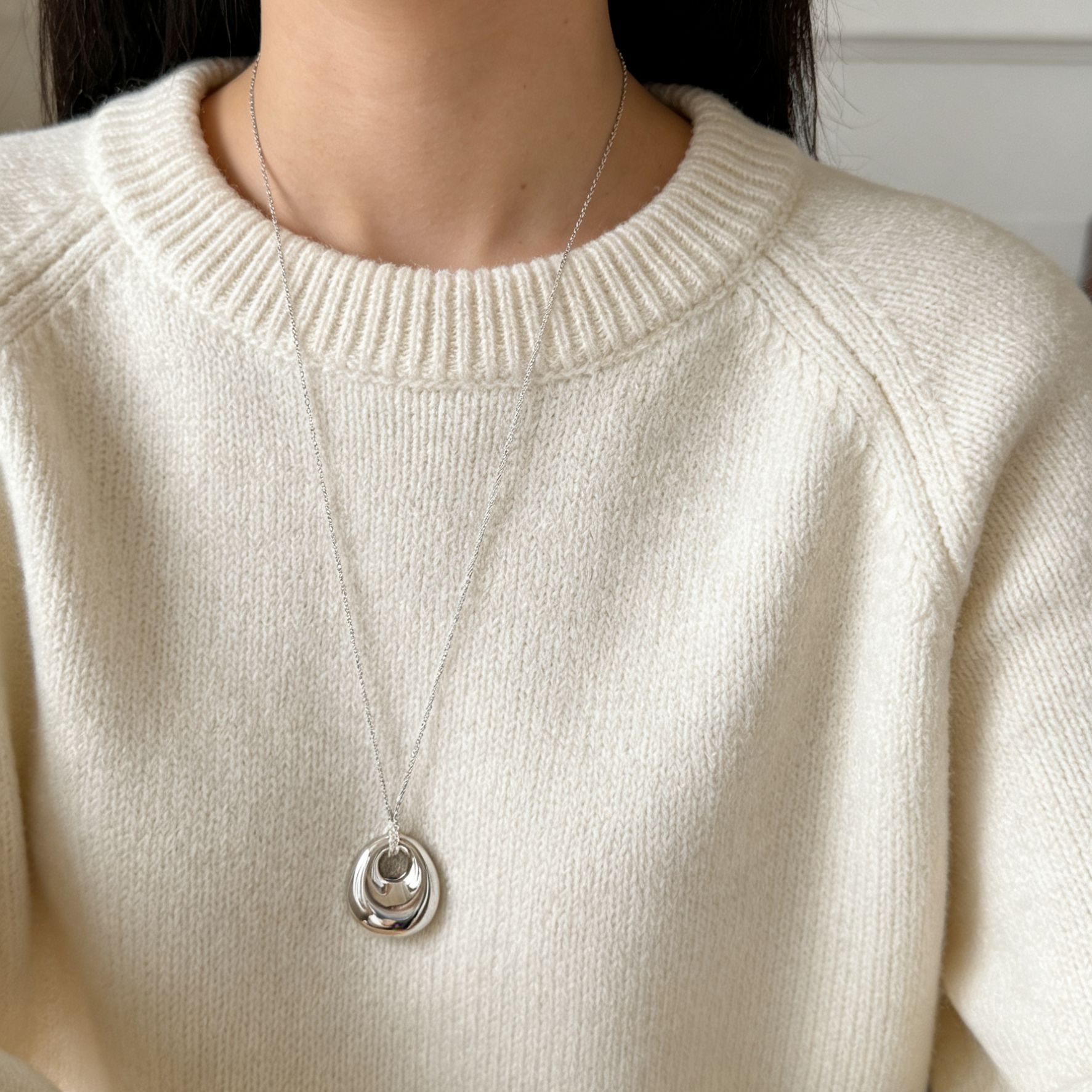 项链/银饰/珍珠/天然石项链/珍珠项链细节图