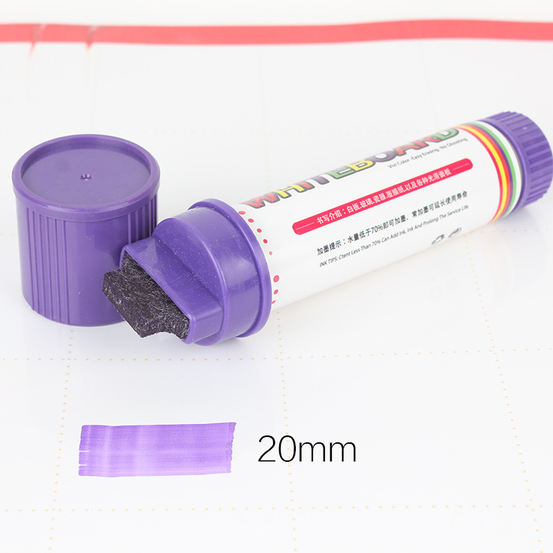 Whiteboard pen, POP water-based pen, erasable and refillable, wide pen tip 20MM, marker pen, color hand-drawing, store hand-drawing, promotional marker pen, shop poster writing, thick-tipped color pen, store notice writing, coloring and drawing Specification image