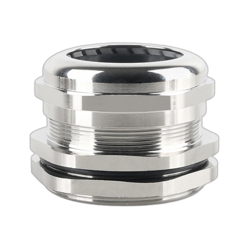 Indete metal waterproof connector M-type cable fixing Glan head copper nickel-plated locking water pump fixing connector Item Picture