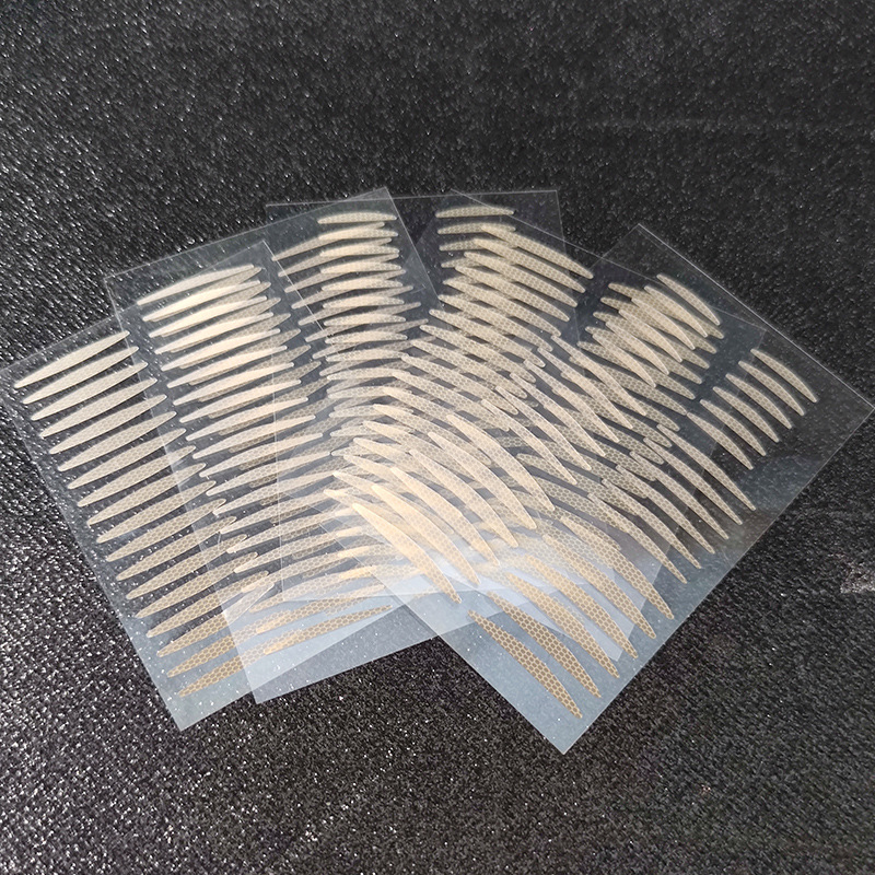 Matte Double Eyelid Stickers, Natural And Invisible Double Eyelid Stickers For Women's Foggy And Puffy Eyes, Skin-Colored Net Pattern Self-Adhesive Beauty Stickers Specification drawing