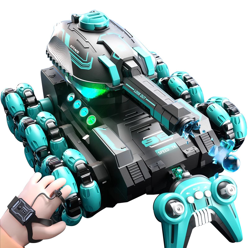 飞天感应/儿童感应飞天玩具/水弹/智能坦克/坦克红外白底实物图