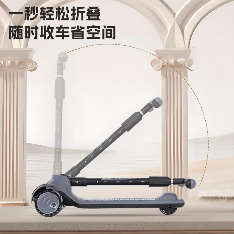 Children's scooters 3-6-12 years old children's mobility scooters, large children's yo-yo-yooks, folding single-leg sliding scooters details Picture