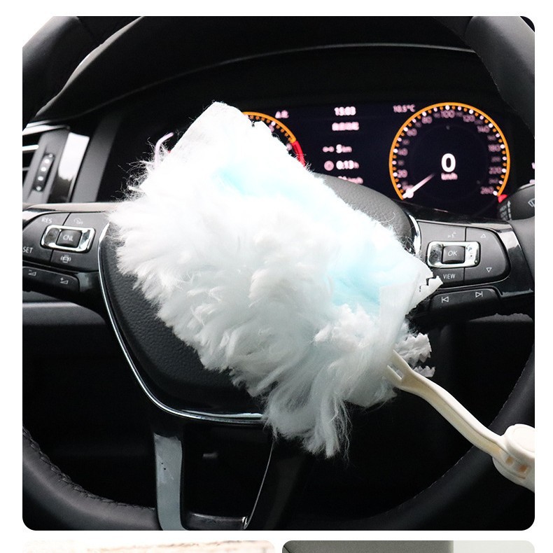 Cross-border delivery of disposable electrostatic duster dusters for dust sweeping and cleaning, chicken feather dusters for household and car cleaning Application Scenario