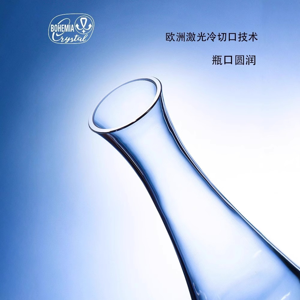 Czech imported crystal decanter, high-end red wine, home wine dispenser, light luxury and high-end covered wine bottle Specification image