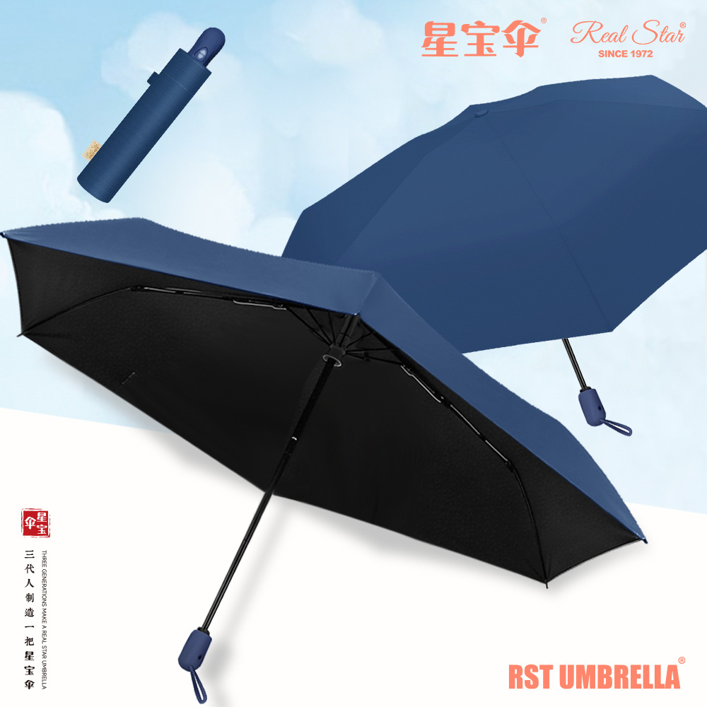 Japanese and Korean 6-bone automatic three-fold ultra-light umbrella, 30D fabric sun protection and shading umbrella, self-opening and closing ladies' lightweight sun umbrella Application Scenario