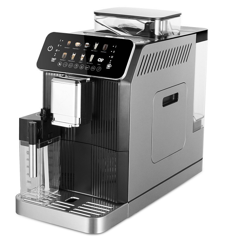 Fully automatic Italian coffee machine, 15Bar high-pressure extraction, stainless steel body, 2.3L large water tank, 180g coffee bin details Picture